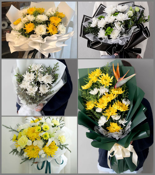 贵州六盘水盘县胜境街道石脑村白事花束代送